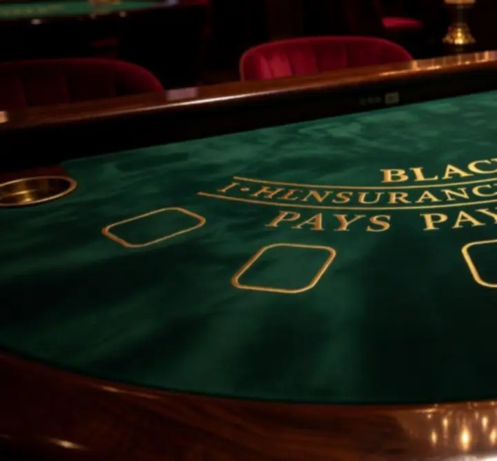 Ekskluzywny stół do blackjacka w odcieniach czerni i szmaragdu